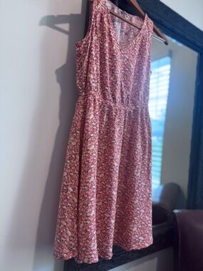 Old Navy size small Coral Pink Floral Midi Dress